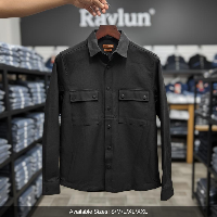 Emilio Adani (Authentic) Men’s Overshirt – Plain Black